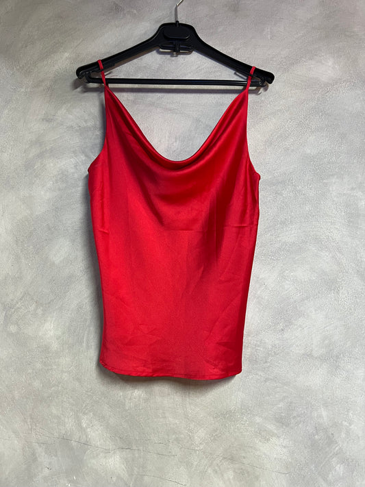 Blusa roja satín